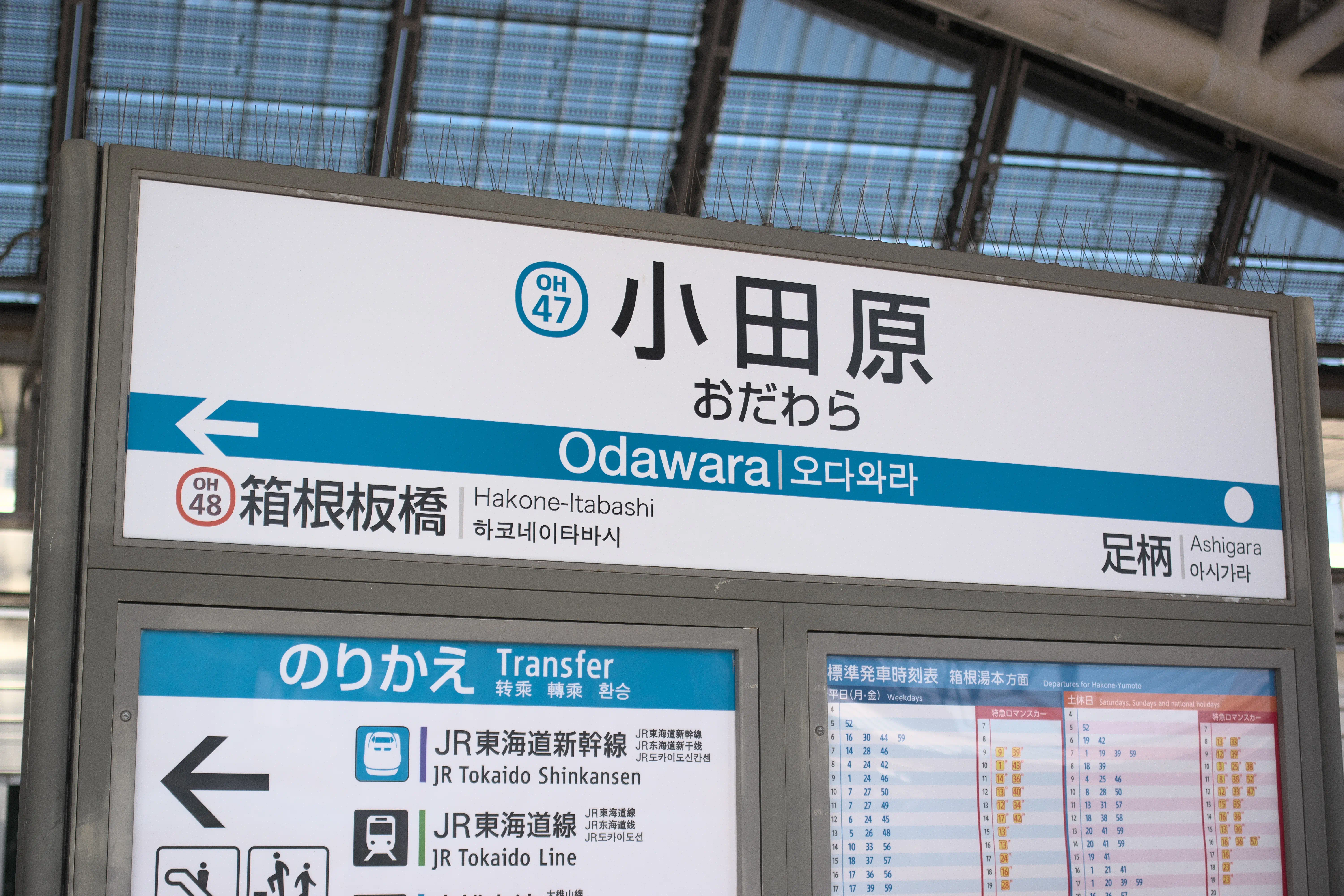 小田原駅の駅名標